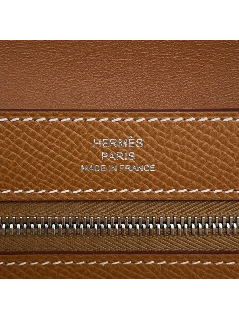 Hermes Wallet New Passant Toutenmain Gold Silver Epsom